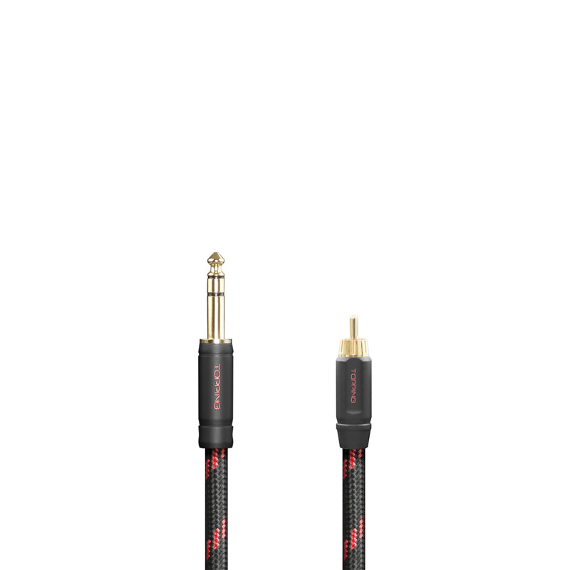 TOPPING TCRT1 RCA to TRS Cable Single Crystal Copper Gold-Plated RCA to Balanced Jacks TRS Professional Audio Cable