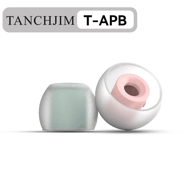 Tanchjim T-APB T300 Earphone tips Treble/ Bass Enhancing Air Pressure Balance Silicone Eartips 1 Card 2 Pairs ( T300B+T300T)