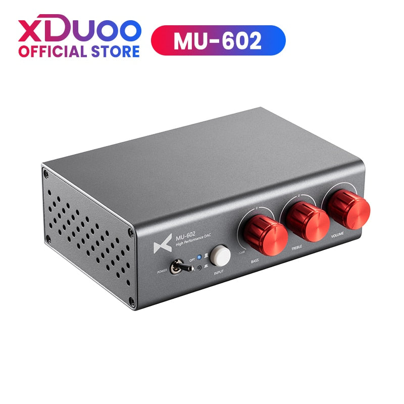 XDUOO MU-602 Decoder Spdif DAC Support 192kHz/24Bit Two RAC Output MU602 High-end Digital DAC for Amplifiers