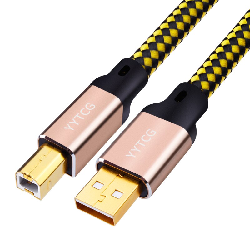 YYTCG 2FT/3FT/5FT HIFI USB Cable DAC A-B Alpha 6N OCC Digital AB Audio A to B high End
