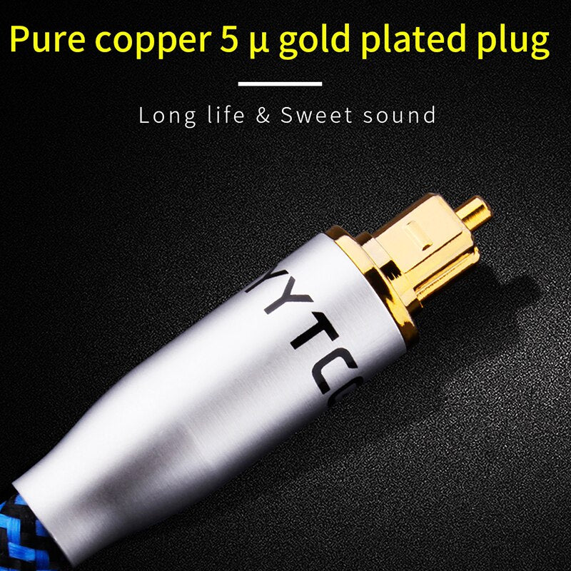 YYTCG Digital Optical Audio Cable Toslink SPDIF Coaxial Cable for HiFi Amplifiers Blu-ray Player Xbox 360 Soundbar Fiber Cable