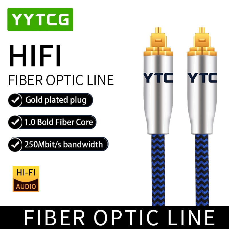 YYTCG Digital Optical Audio Cable Toslink SPDIF Coaxial Cable for HiFi Amplifiers Blu-ray Player Xbox 360 Soundbar Fiber Cable