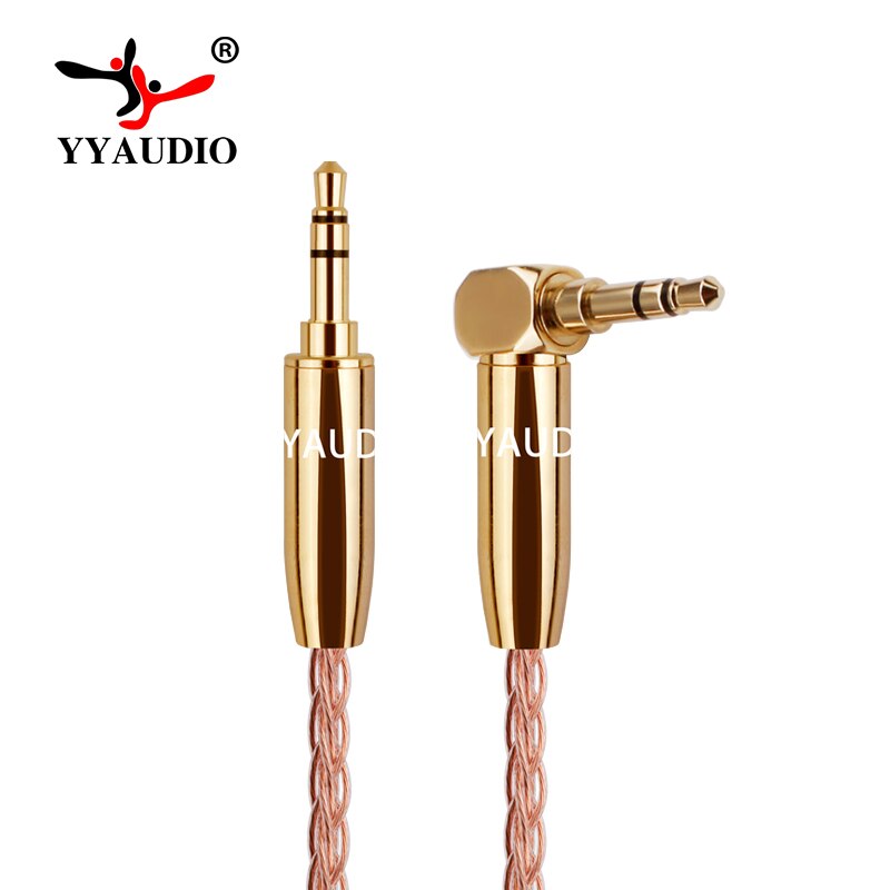 YYTCG Free shipping 6N OCC 3.5mm Male to 3.5mm Male Stereo Audio Hifi Audio cable car AUX wire jump cable