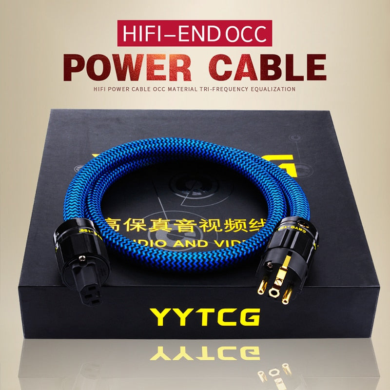 YYTCG Hifi Power Cable Hi-end 6N OCC Power Cord With European Power Plug