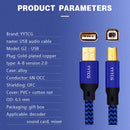 YYTCG Hifi USB Cable DAC A-B Alpha 6N OCC Digital AB Audio A to B high-end Type A to Type B Hifi Data Cable