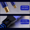 YYTCG Hifi USB Cable Type C to Type B 6N OCC Hifi Data Cable Universal Data Line USB Audio Cable