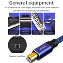 YYTCG Hifi USB Cable Type C to Type B 6N OCC Hifi Data Cable Universal Data Line USB Audio Cable