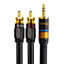 YYTCG RCA Cable HiFi Stereo 3.5mm to 2RCA Audio Cable AUX RCA Jack 3.5 Y Splitter for Amplifiers Audio Home Theater Cable RCA