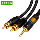 YYTCG RCA Cable HiFi Stereo 3.5mm to 2RCA Audio Cable AUX RCA Jack 3.5 Y Splitter for Amplifiers Audio Home Theater Cable RCA