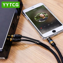 YYTCG RCA Cable HiFi Stereo 3.5mm to 2RCA Audio Cable AUX RCA Jack 3.5 Y Splitter for Amplifiers Audio Home Theater Cable RCA